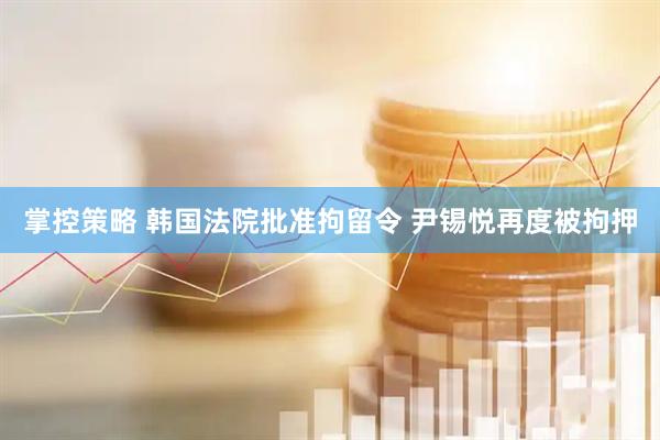 掌控策略 韩国法院批准拘留令 尹锡悦再度被拘押